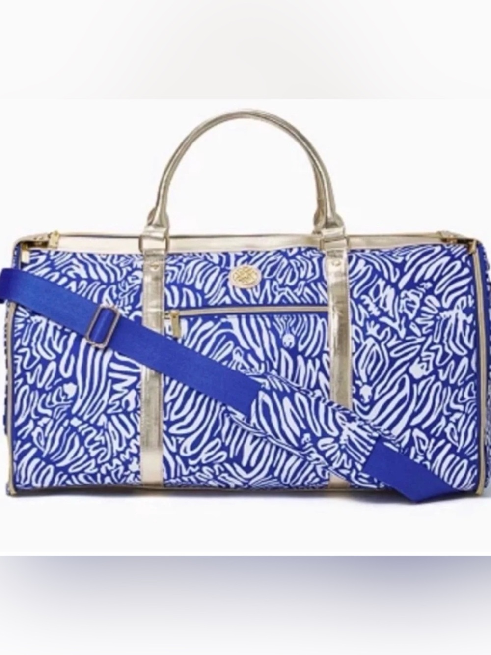 Lilly Pulitzer Convertible Weekender Garment Duffle Bag Martinique Blue Zee Bebe